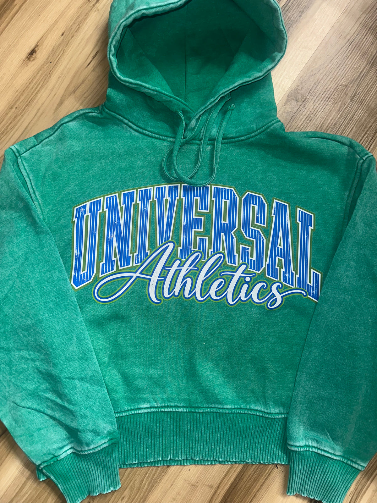 UA Green Mineral Crop Hoodie Striped