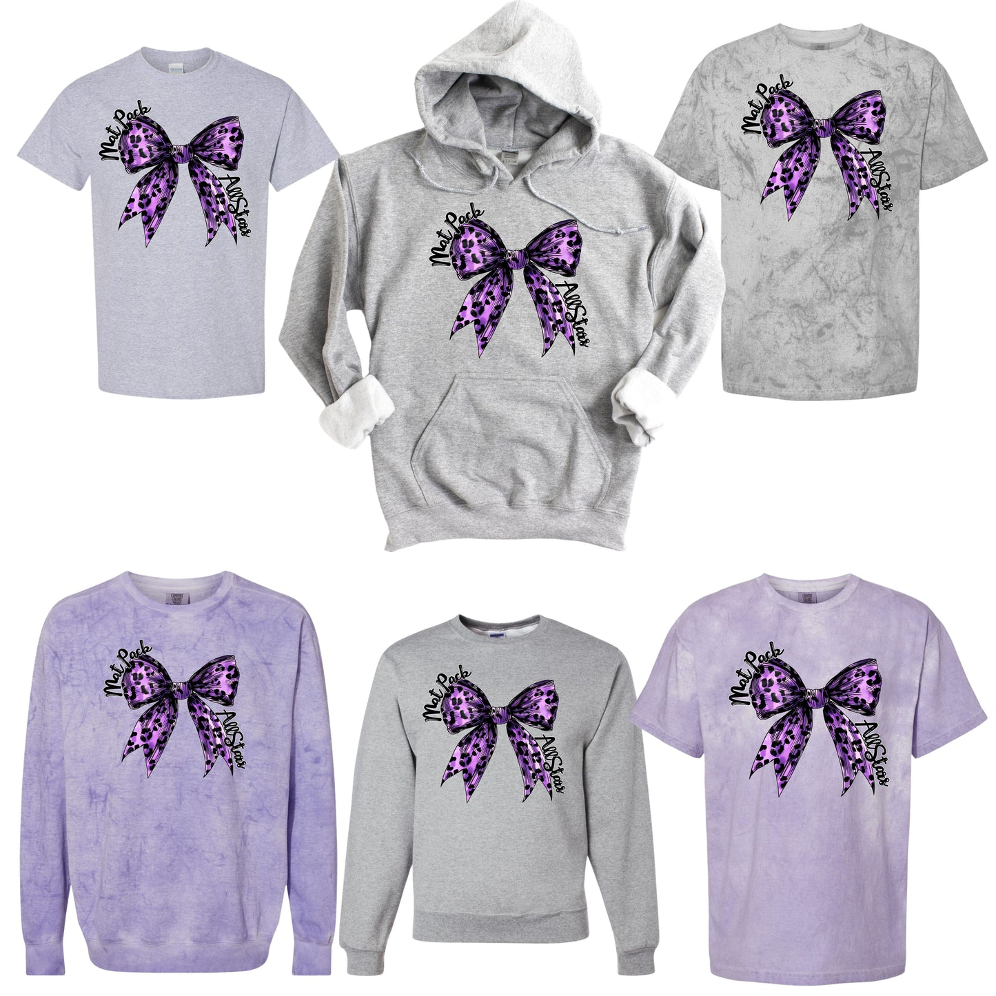 MatPack Leopard Bow Colorblast Comfort Color