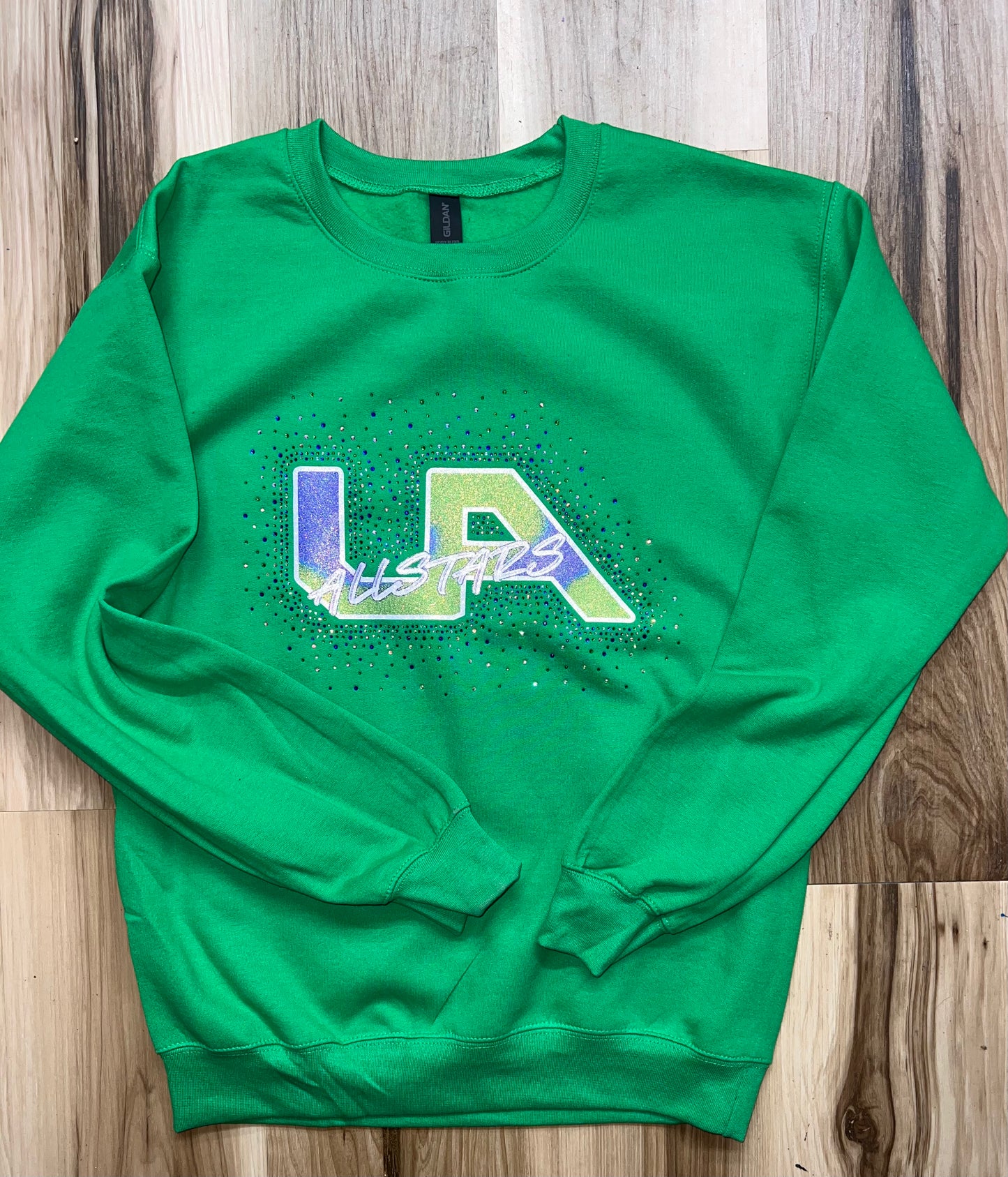 UA Green Rhinestone Crewneck