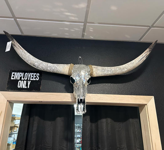 Longhorn Mirrored Cow Skull (Real)