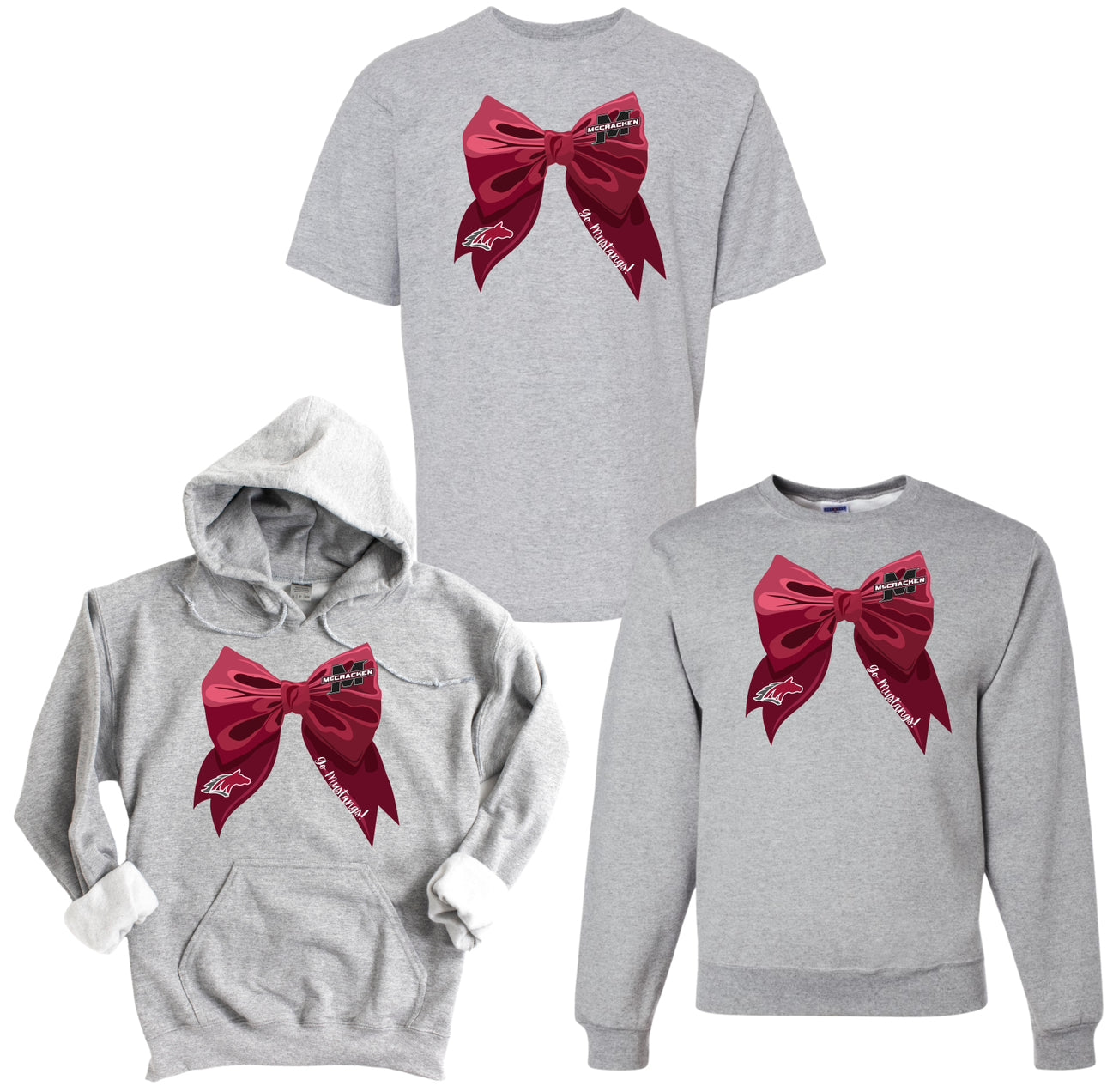 Mustangs Bow Tee/Hoodie/Crew