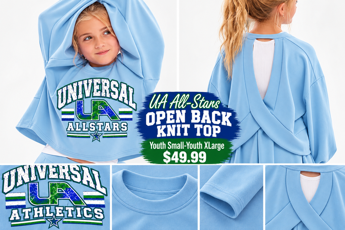 UA Youth Open Back Knit Top Closing 10/2