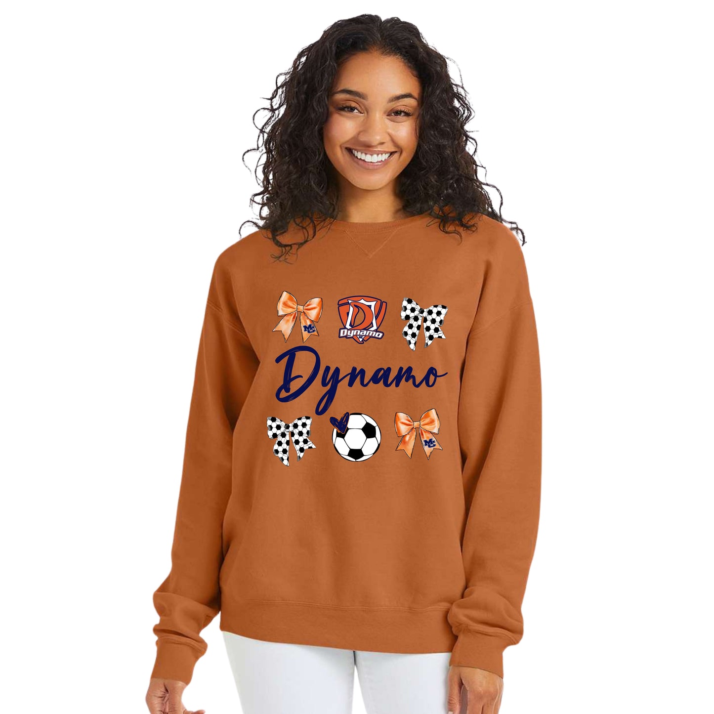 Dynamo Burnt Orange Bows Crewneck