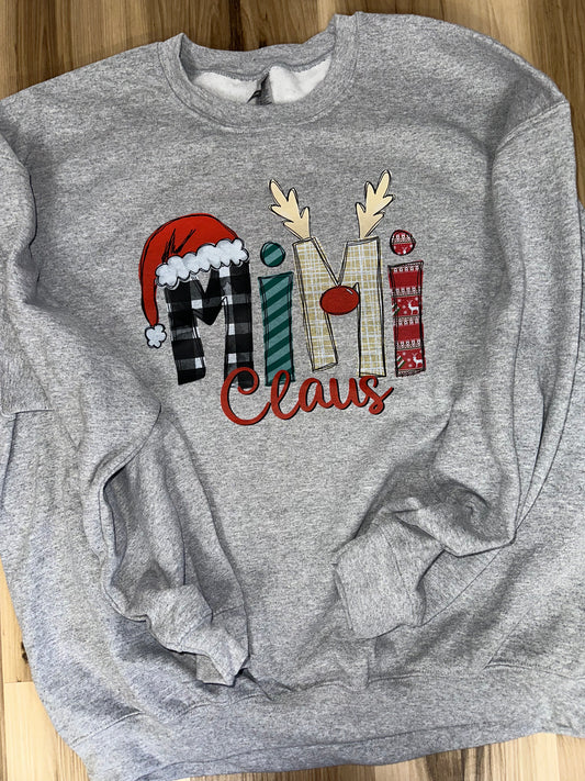 Mimi Claus (Grey Crewneck Sweatshirt)