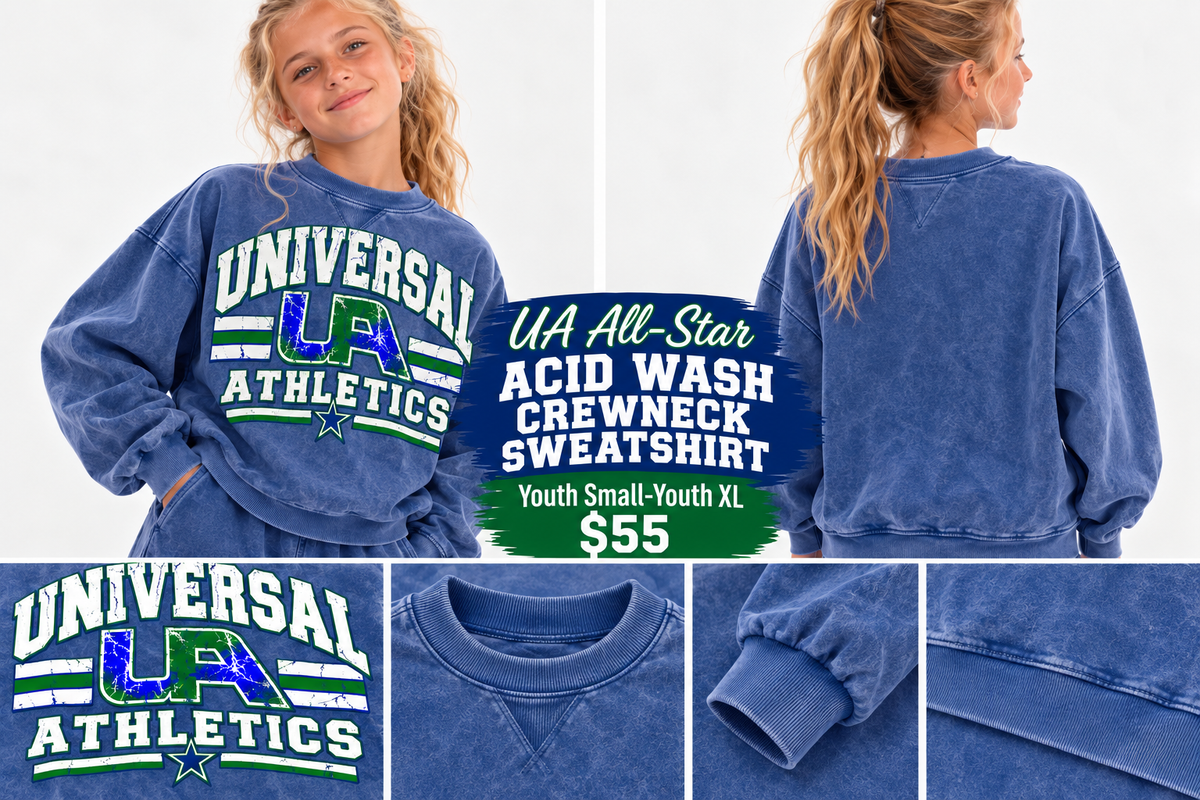 UA All-Star Youth Acid Wash Crewneck Closing 10/2