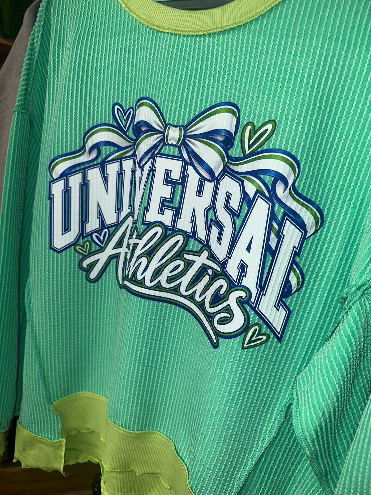 UA Green Ribbed Oversized Tunic