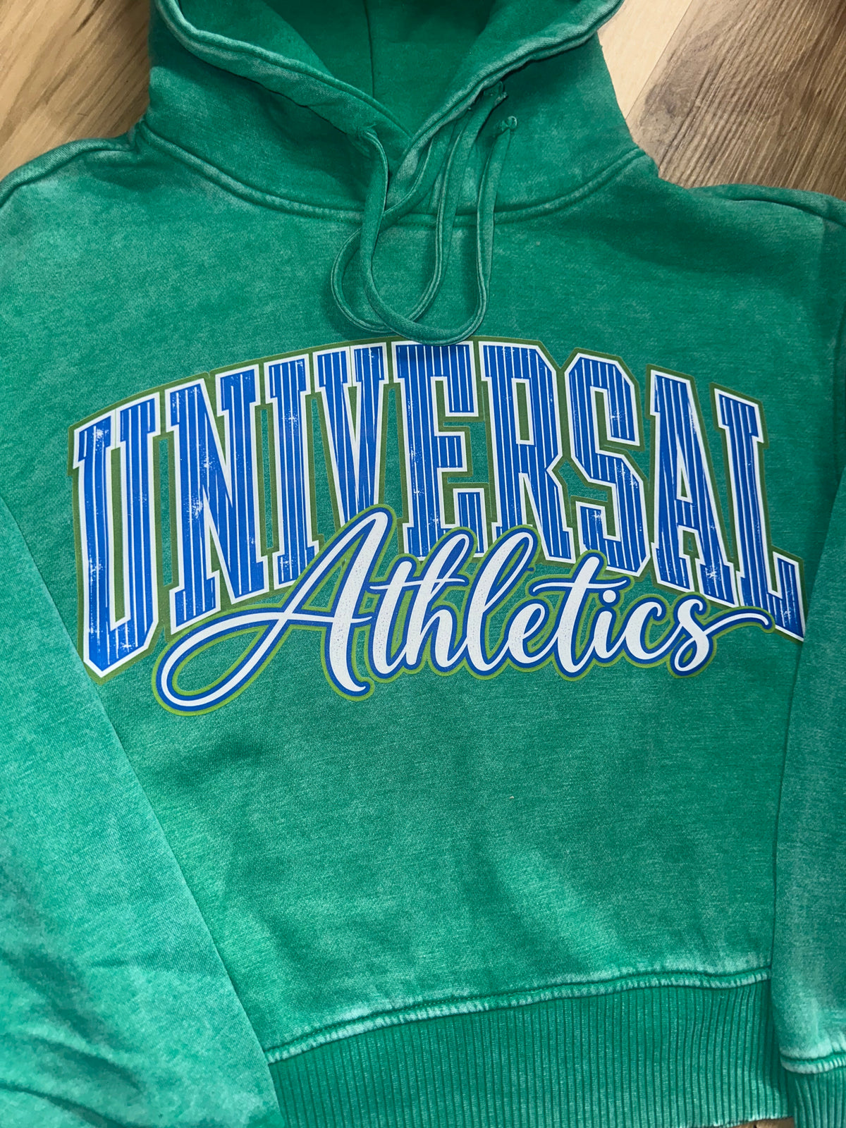UA Green Mineral Crop Hoodie Striped