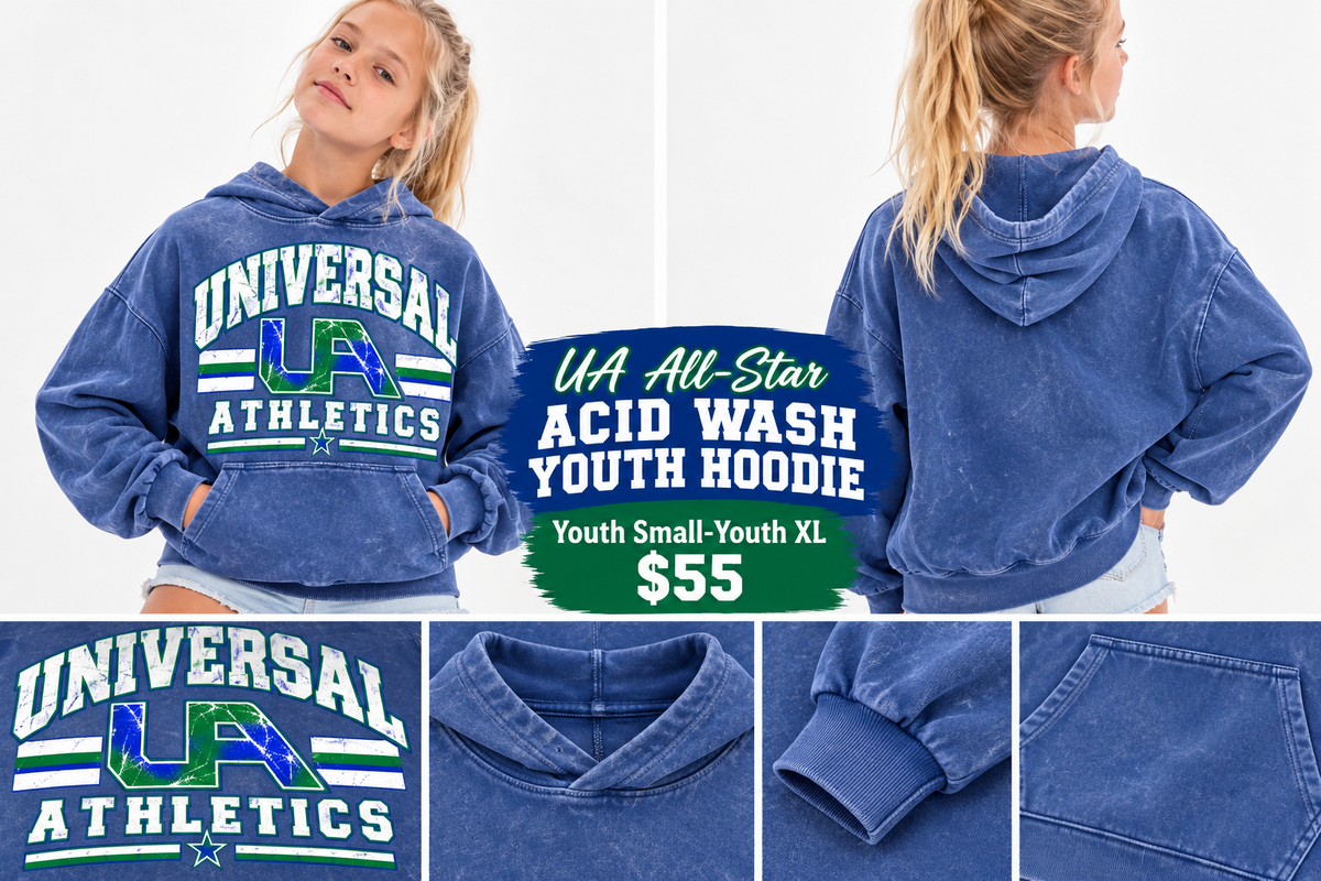 UA All-Star Youth Acid Wash Hoodie Closing 10/2
