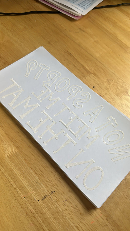 Not a Sport? Meet me at the mat! Screen Prints 10”