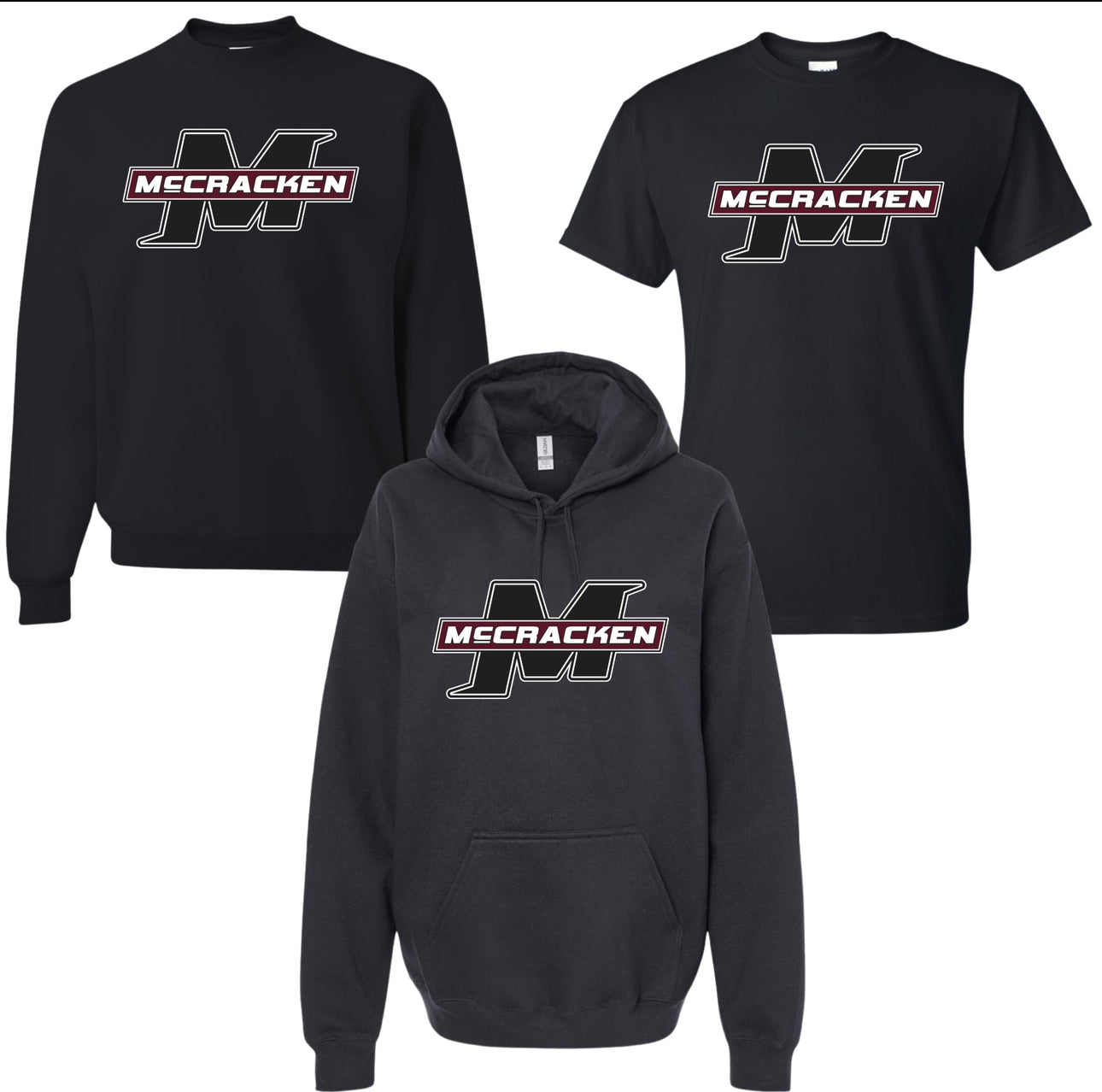 Mustangs Black Logo Tee/Hoodie/Crew