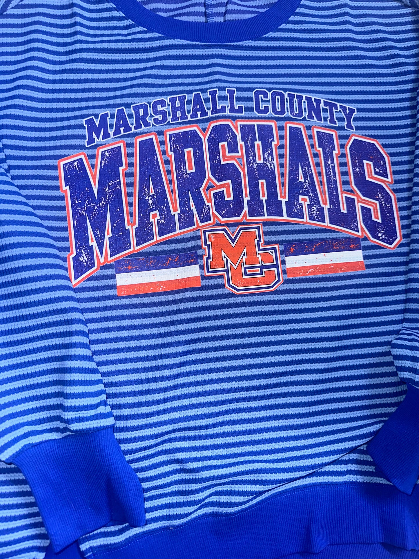 Marshals Ribbed Royal Blue Striped Tunic