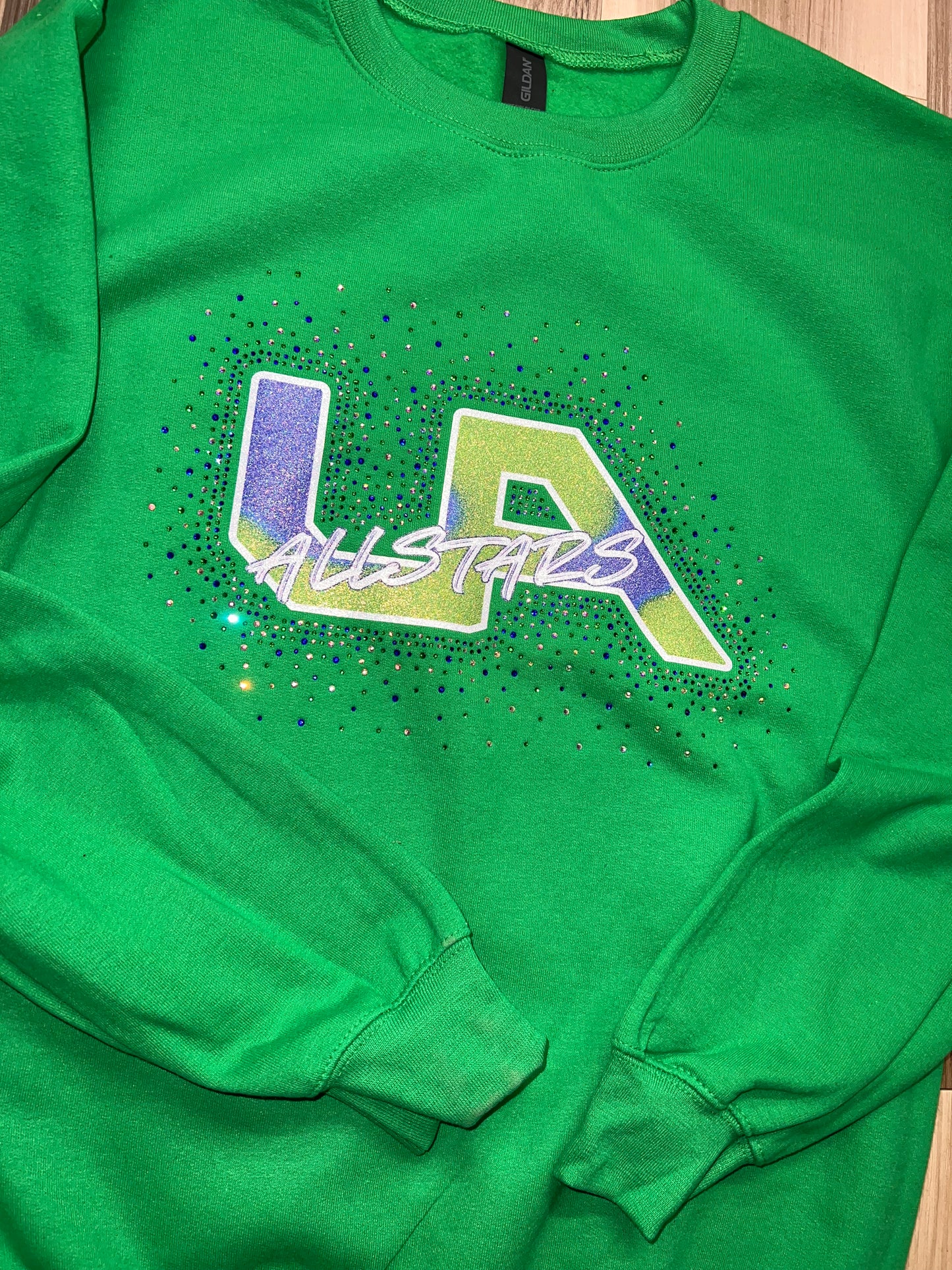 UA Green Rhinestone Crewneck