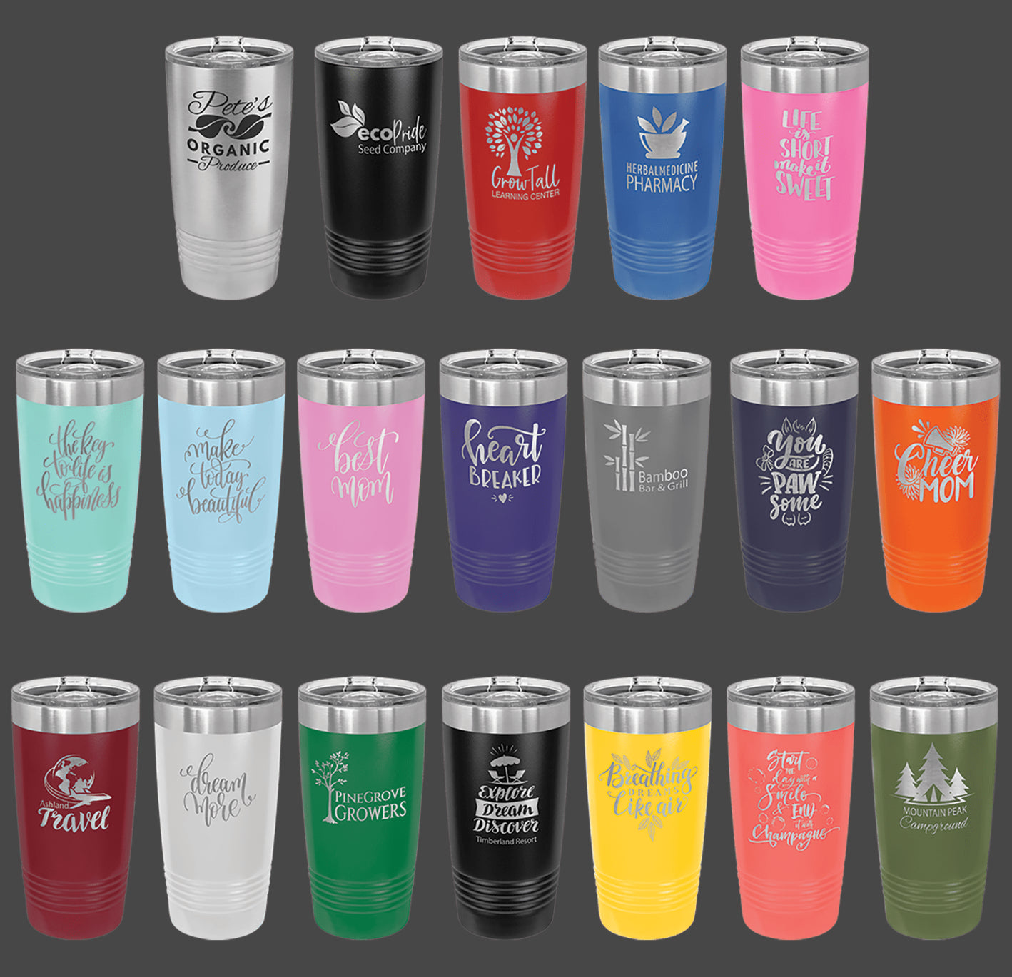 Cali Storm ETCHED TUMBLERS