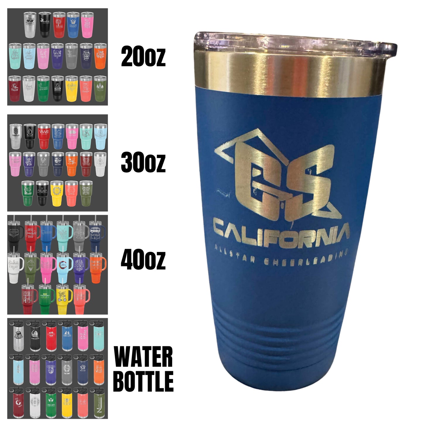 Cali Storm ETCHED TUMBLERS