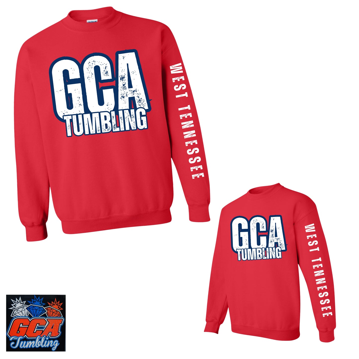 GCA Tumbling Red Crewneck Sweatshirt