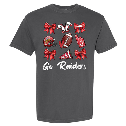 Raiders Bow Comfort Colors Tee